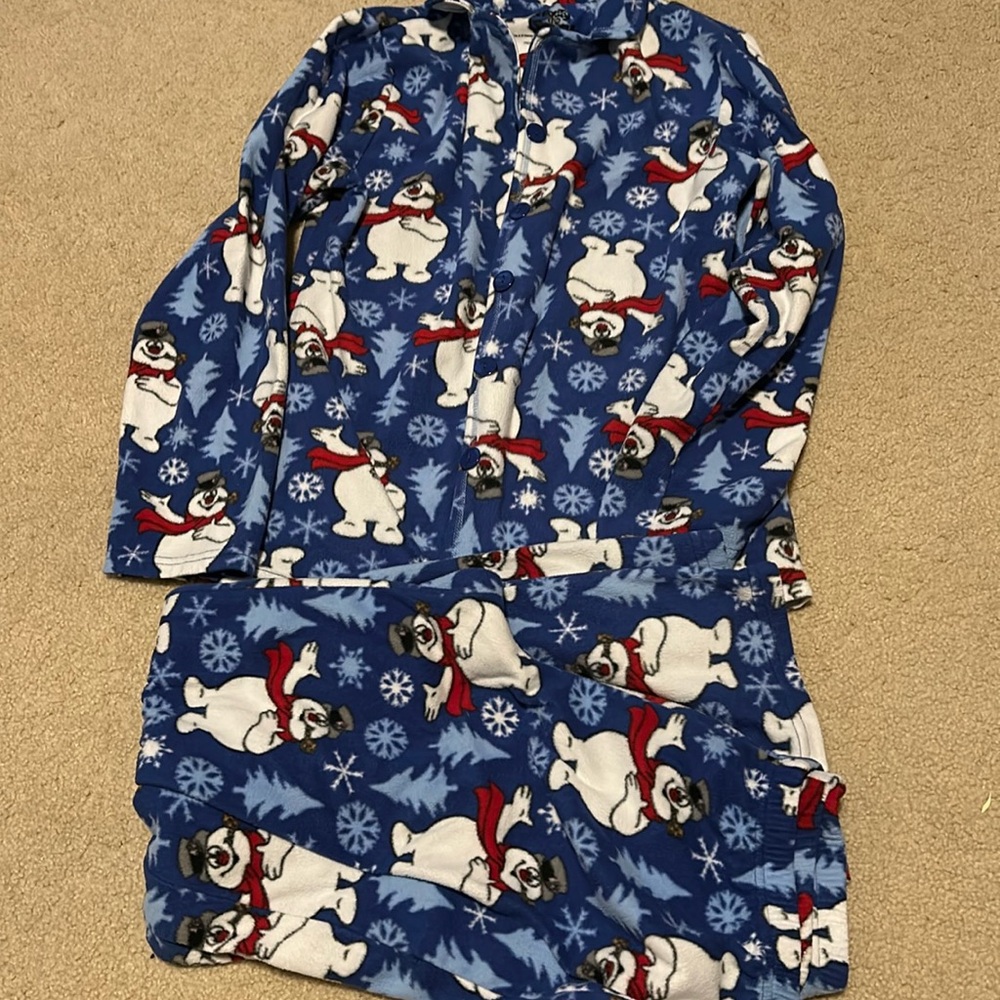 Ladies snowman pajamas set